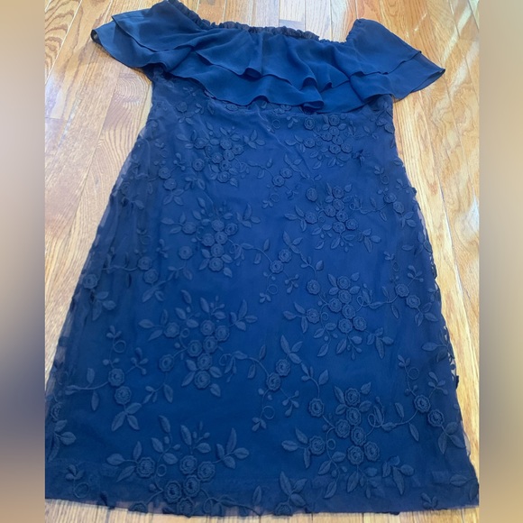 Ralph Lauren Dark blue off shoulders dress! - Picture 5 of 12